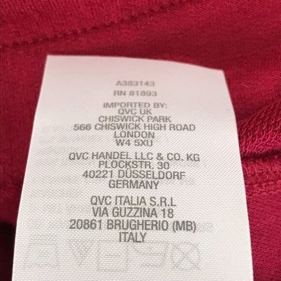 Susan Graver Weekend Cozy Jersey Knit Tunic Women's Plus 1X Petite Red Pockets - Picture 11 of 12